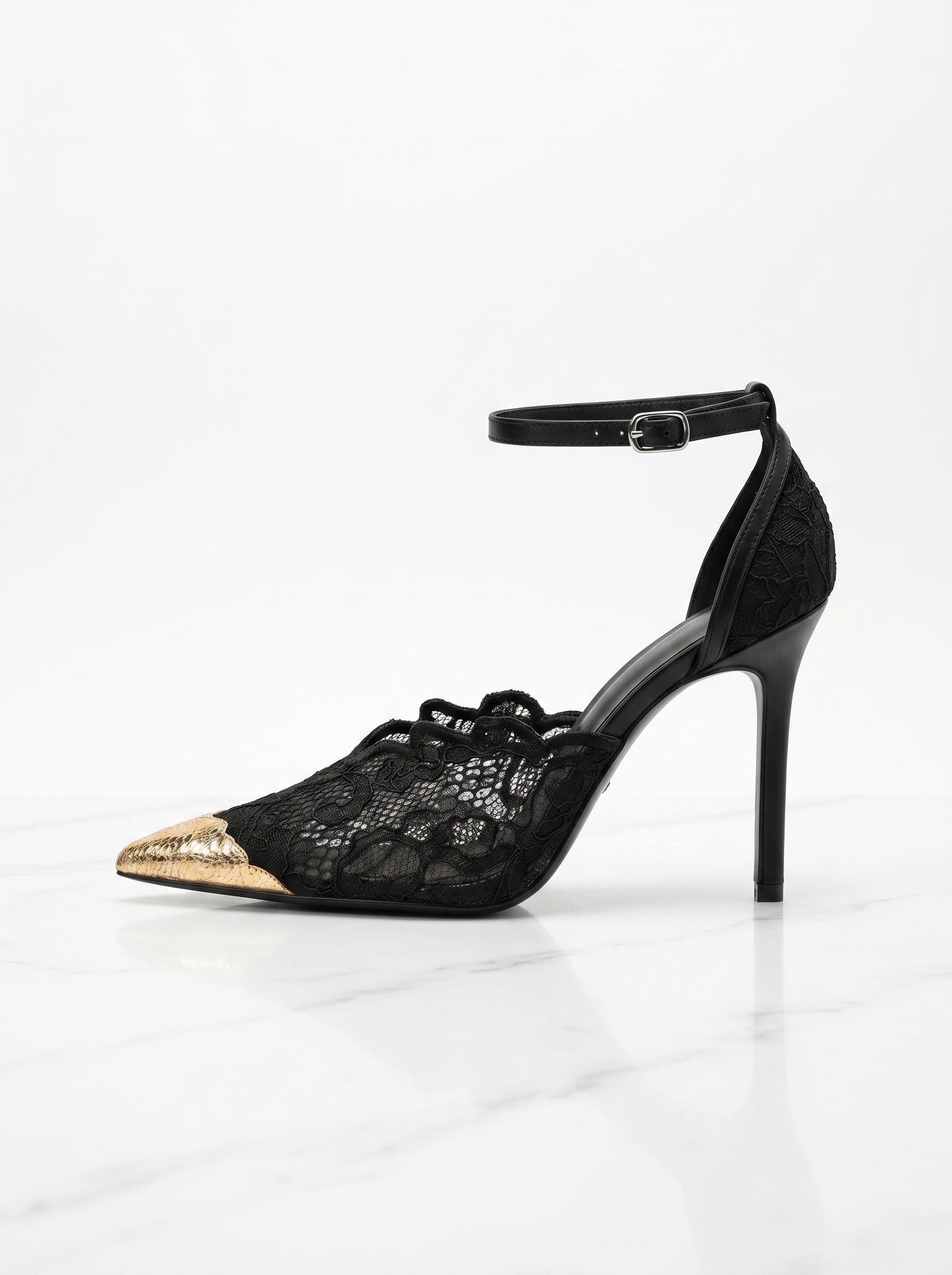 Lace Gold Cap Heel ROSIE LANE