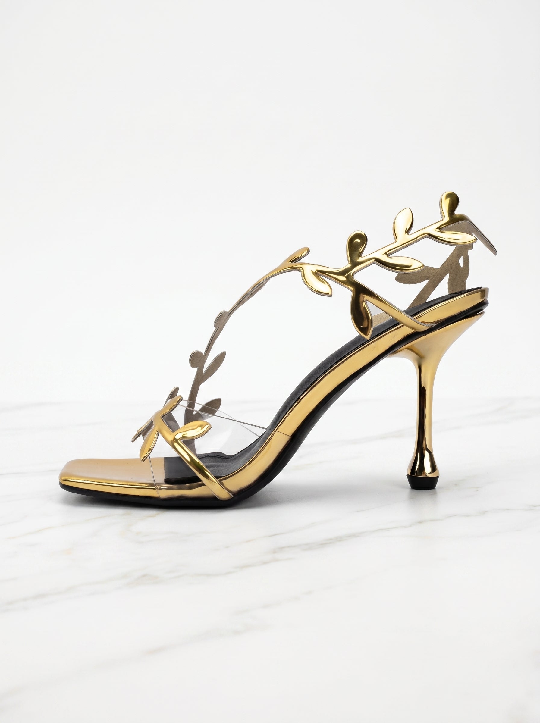 Gold Leaf Stiletto Heel ROSIE LANE