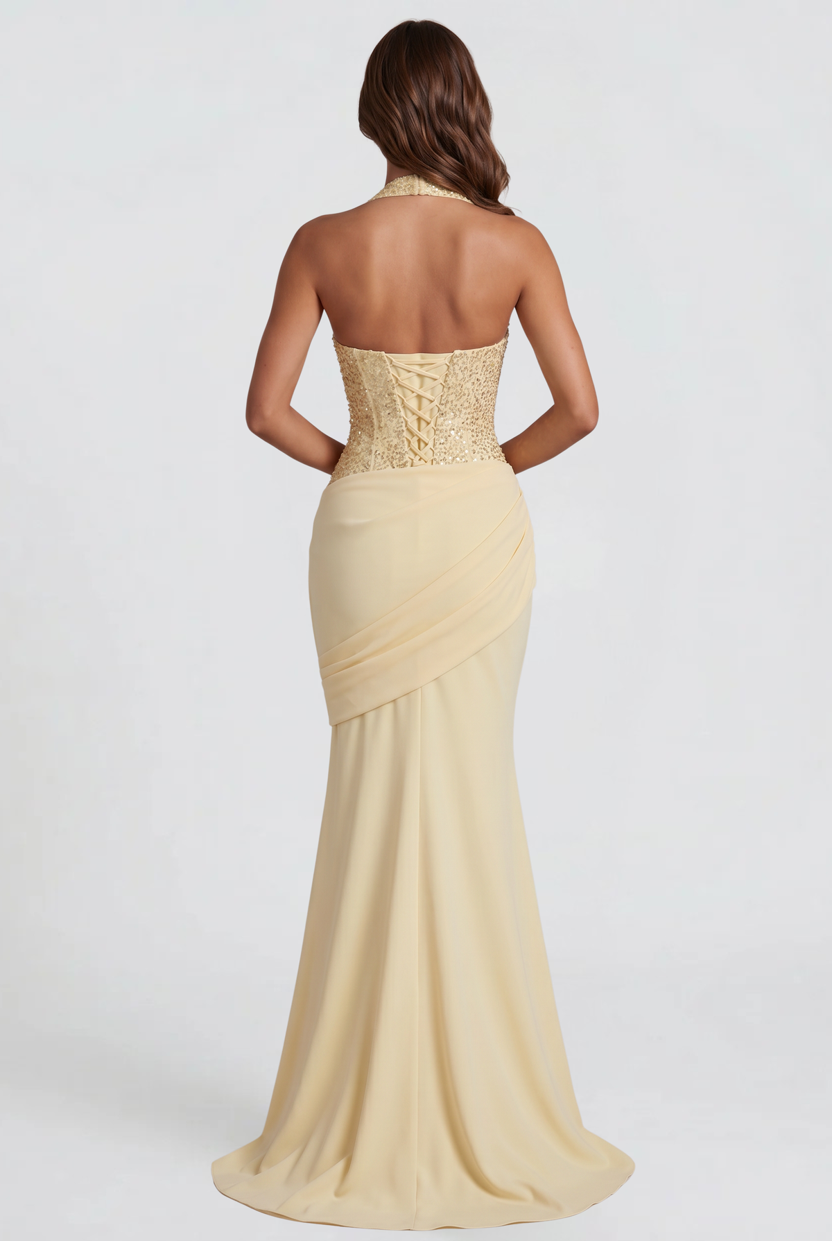 Sparkly Autumn Wedding Guest Maxi Dress Audrey Calvero