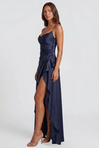Satin Slip Maxi Dress for Wedding Guest Audrey Calvero
