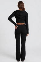 Zip-Up Hoodie & Flare Pants Set Audrey Calvero