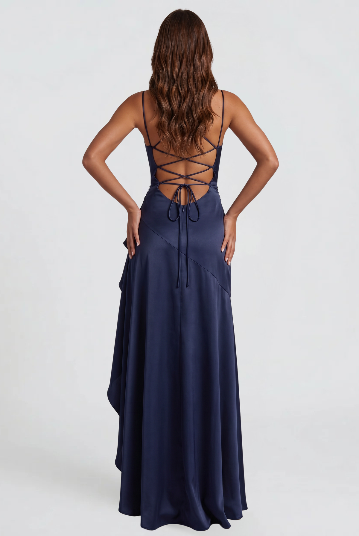 Satin Slip Maxi Dress for Wedding Guest Audrey Calvero