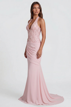 Sparkly Autumn Wedding Guest Maxi Dress Audrey Calvero