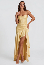 Satin Slip Maxi Dress for Wedding Guest Audrey Calvero