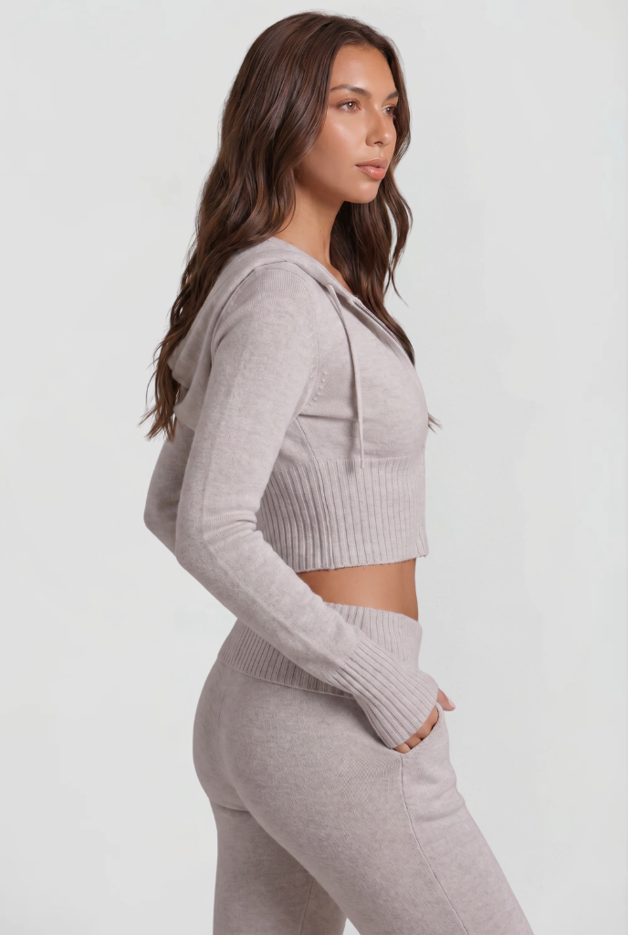 Zip-Up Hoodie & Flare Pants Set Audrey Calvero