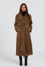Hailey Suede Trenchcoat Audrey Calvero