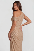 Sparkly One Shoulder Maxi Dress Audrey Calvero