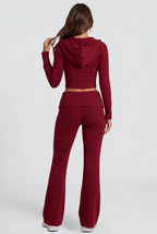 Zip-Up Hoodie & Flare Pants Set Audrey Calvero
