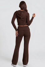 Zip-Up Hoodie & Flare Pants Set Audrey Calvero