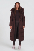 Bella Fur Hooded Coat Audrey Calvero