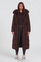 Bella Fur Hooded Coat Audrey Calvero
