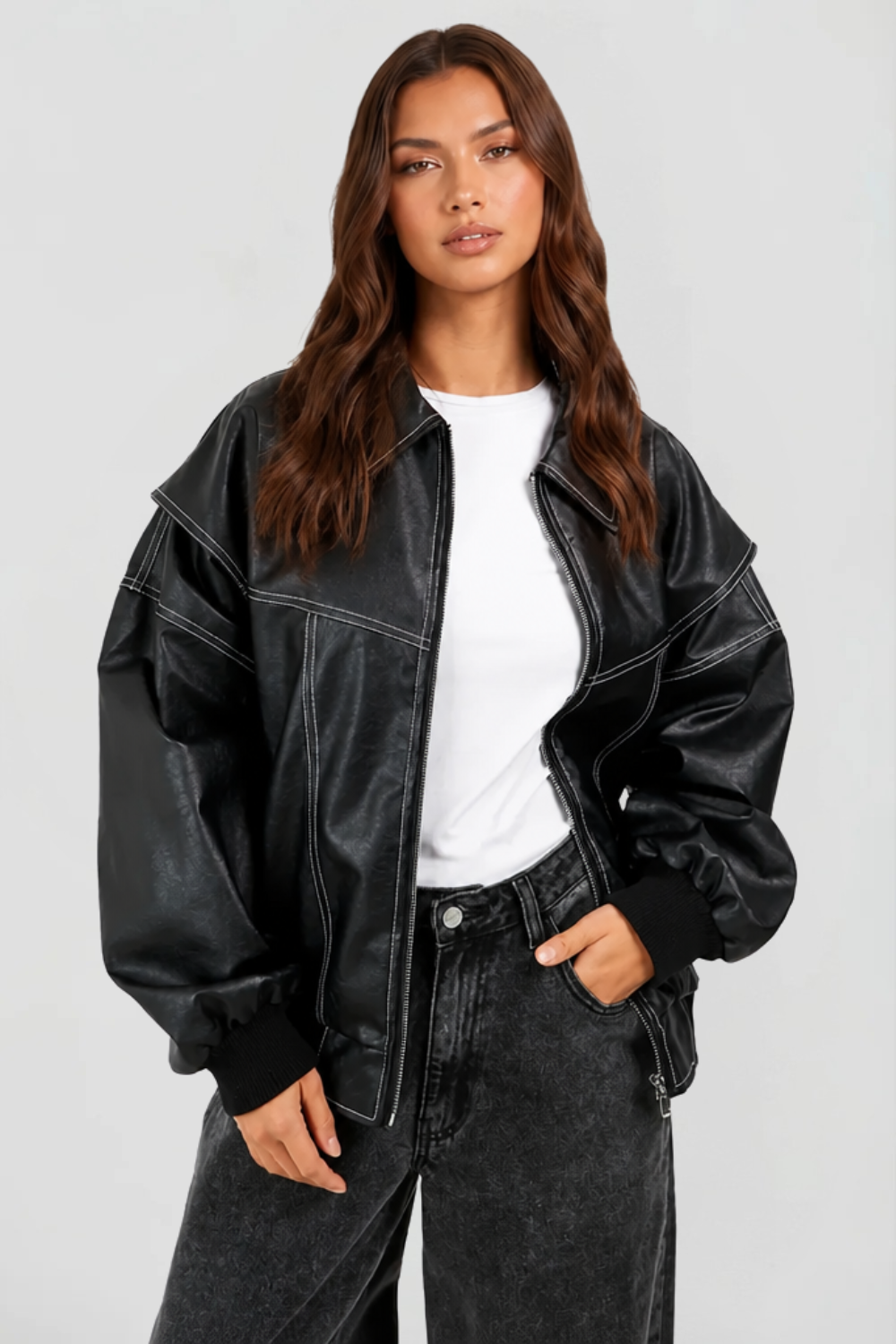 Lizzy Leather Jacket Audrey Calvero