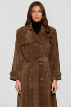 Hailey Suede Trenchcoat Audrey Calvero
