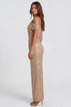 Sparkly One Shoulder Maxi Dress Audrey Calvero