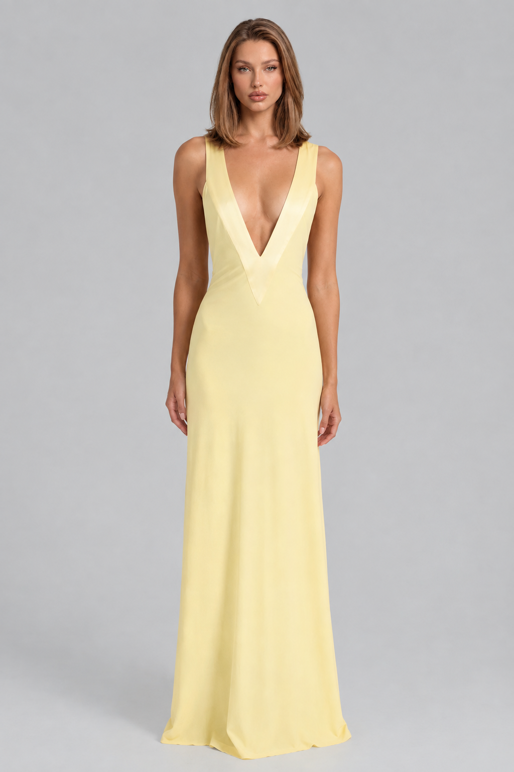 Party Maxi Dress with Satin Straps