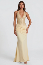 Sparkly Autumn Wedding Guest Maxi Dress Audrey Calvero