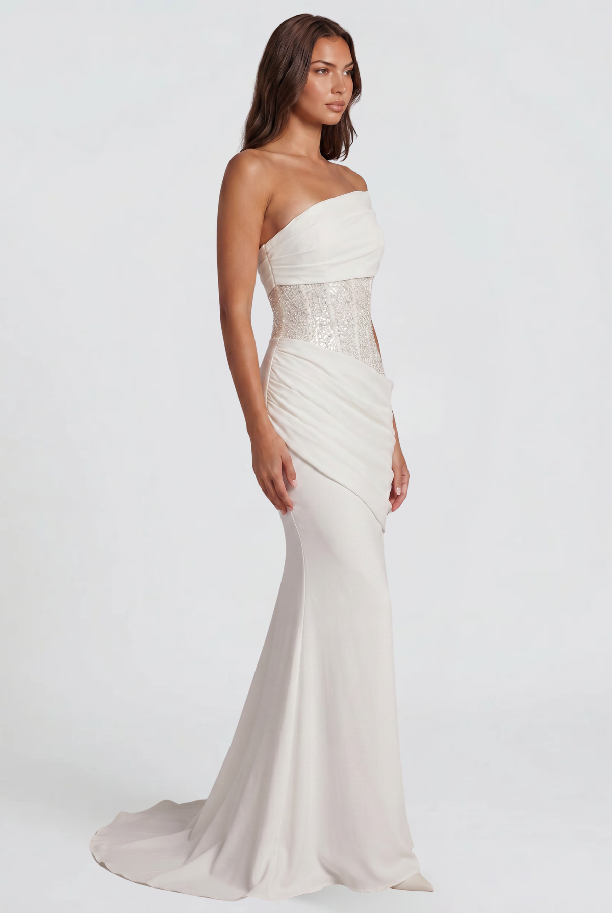 Sparkly One Shoulder Wedding Guest Dress Audrey Calvero