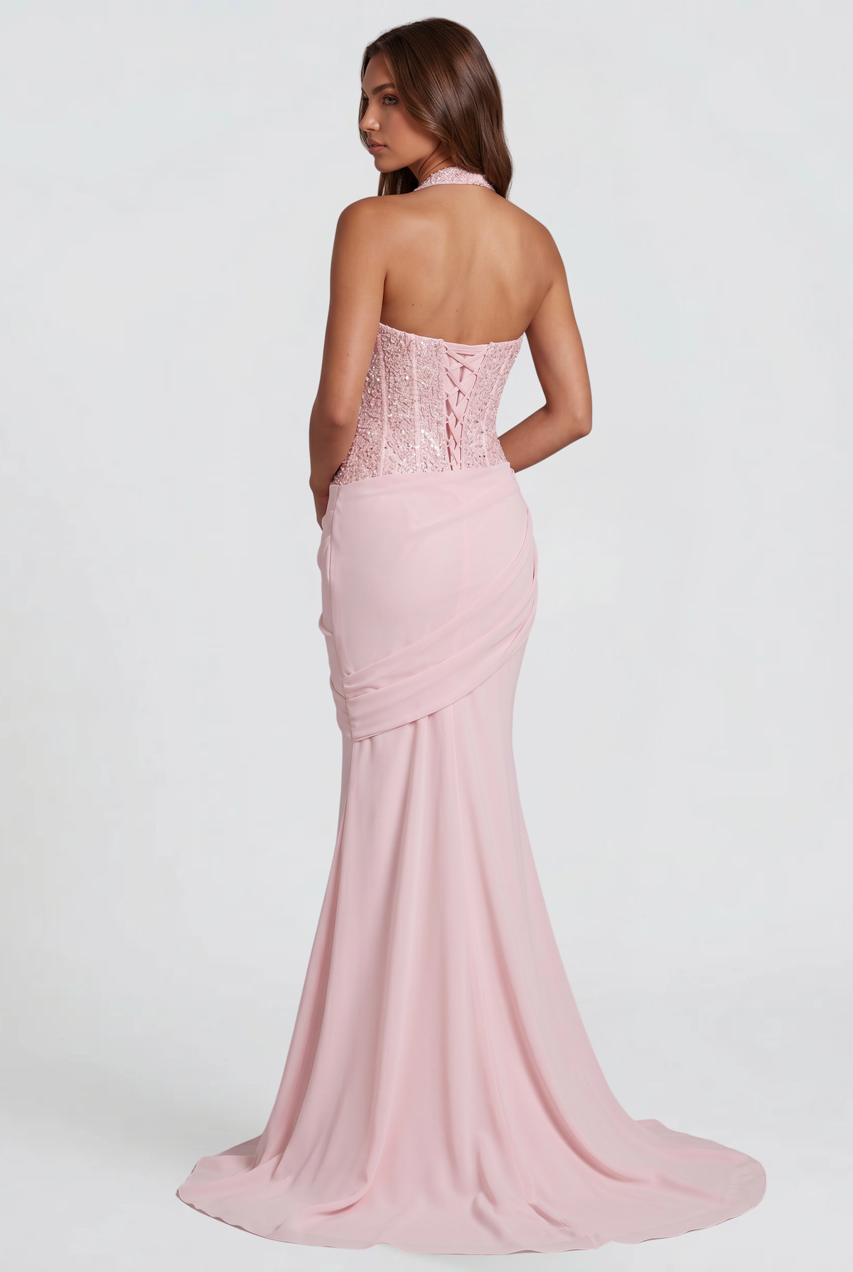 Sparkly Autumn Wedding Guest Maxi Dress Audrey Calvero