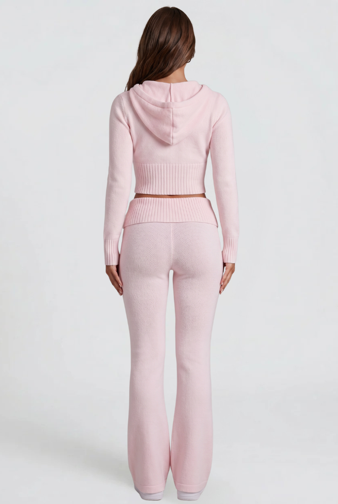 Zip-Up Hoodie & Flare Pants Set Audrey Calvero
