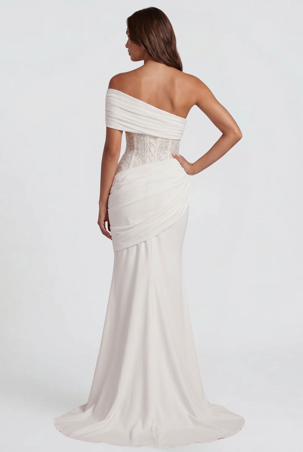 Sparkly One Shoulder Wedding Guest Dress Audrey Calvero