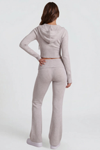 Zip-Up Hoodie & Flare Pants Set Audrey Calvero