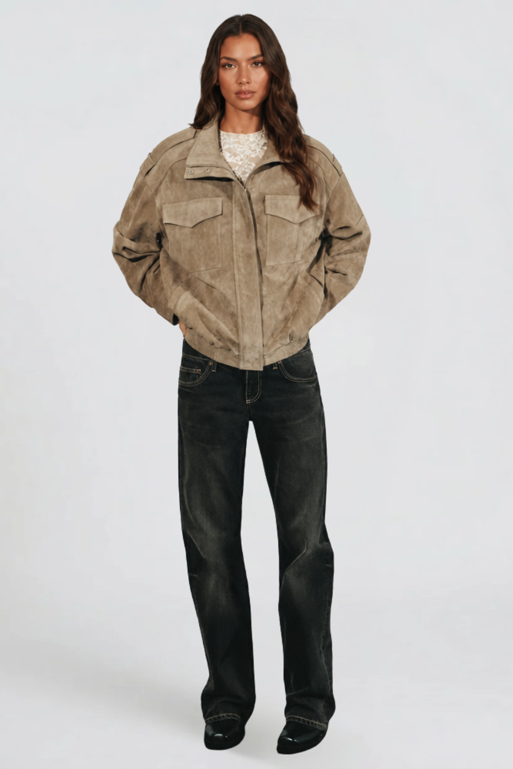 Alessa Suede Jacket Audrey Calvero