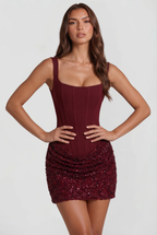 Sparkly Corset Party Mini Dress Audrey Calvero