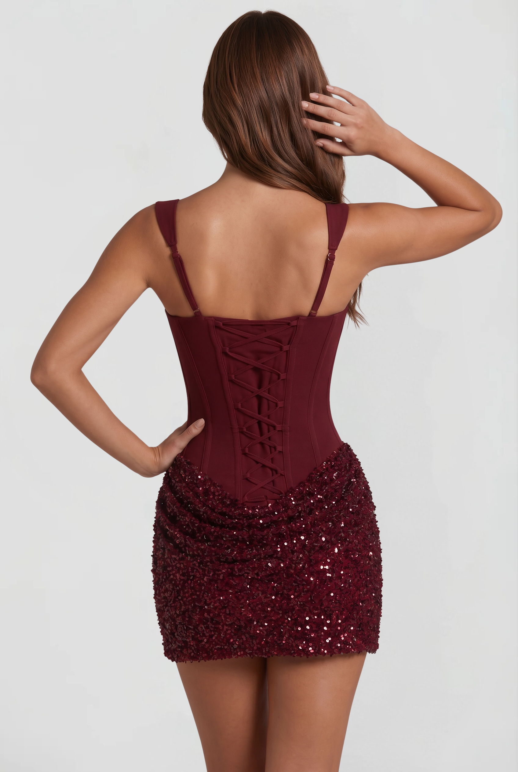 Sparkly Corset Party Mini Dress Audrey Calvero