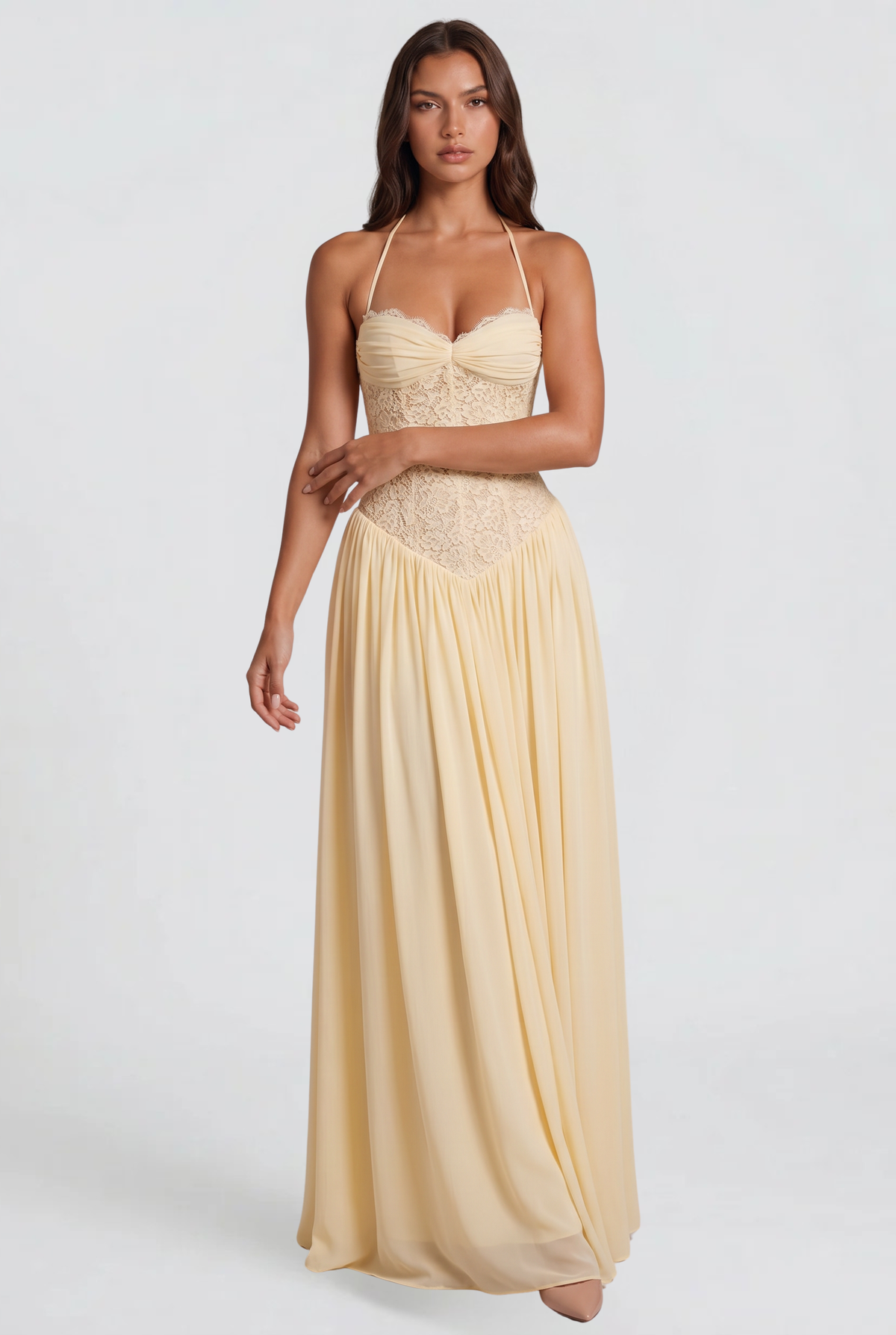 Lace Corset Maxi Dress Audrey Calvero