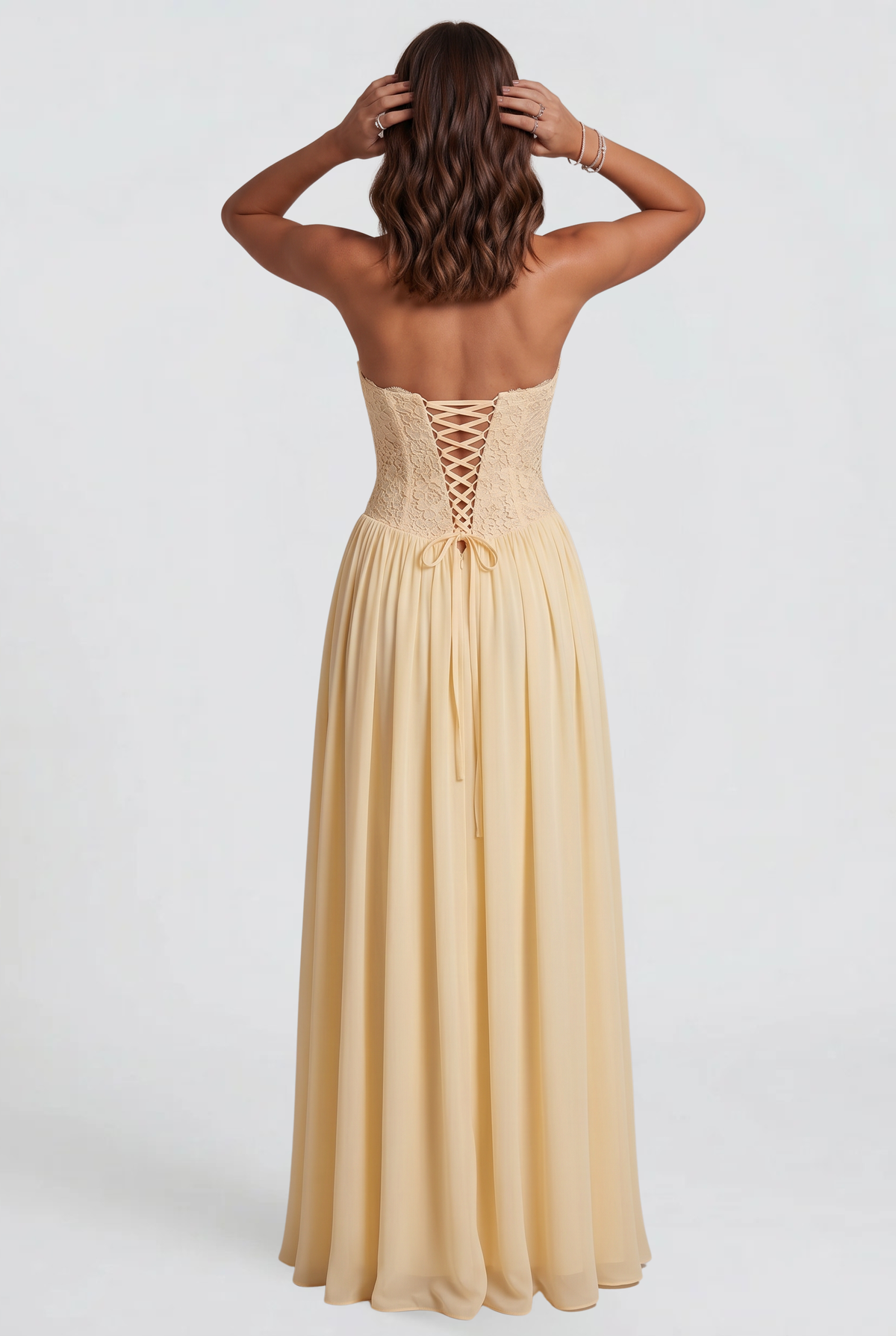 Lace Corset Maxi Dress Audrey Calvero