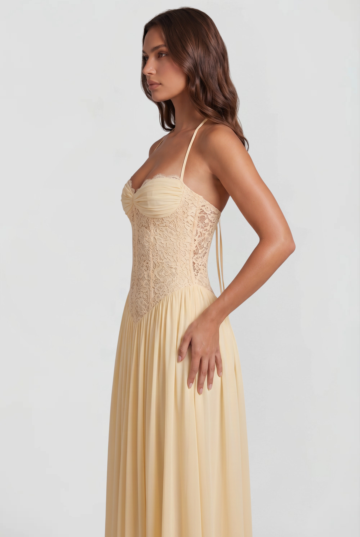 Lace Corset Maxi Dress Audrey Calvero