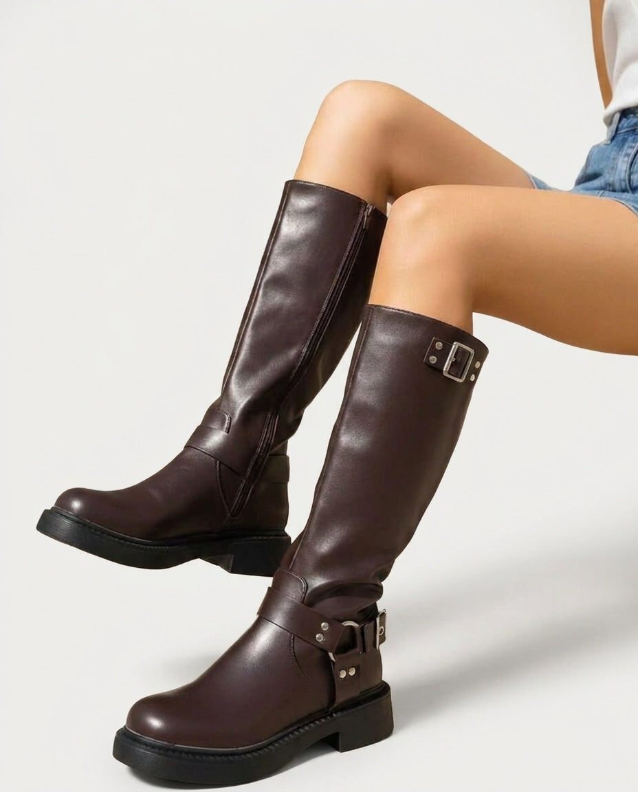 Ivy Leather Boots Audrey Calvero