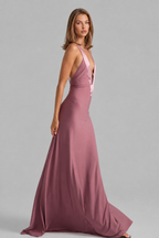 Party Maxi Dress with Satin Straps