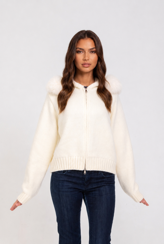 Ellen Fur Hooded Coat Audrey Calvero
