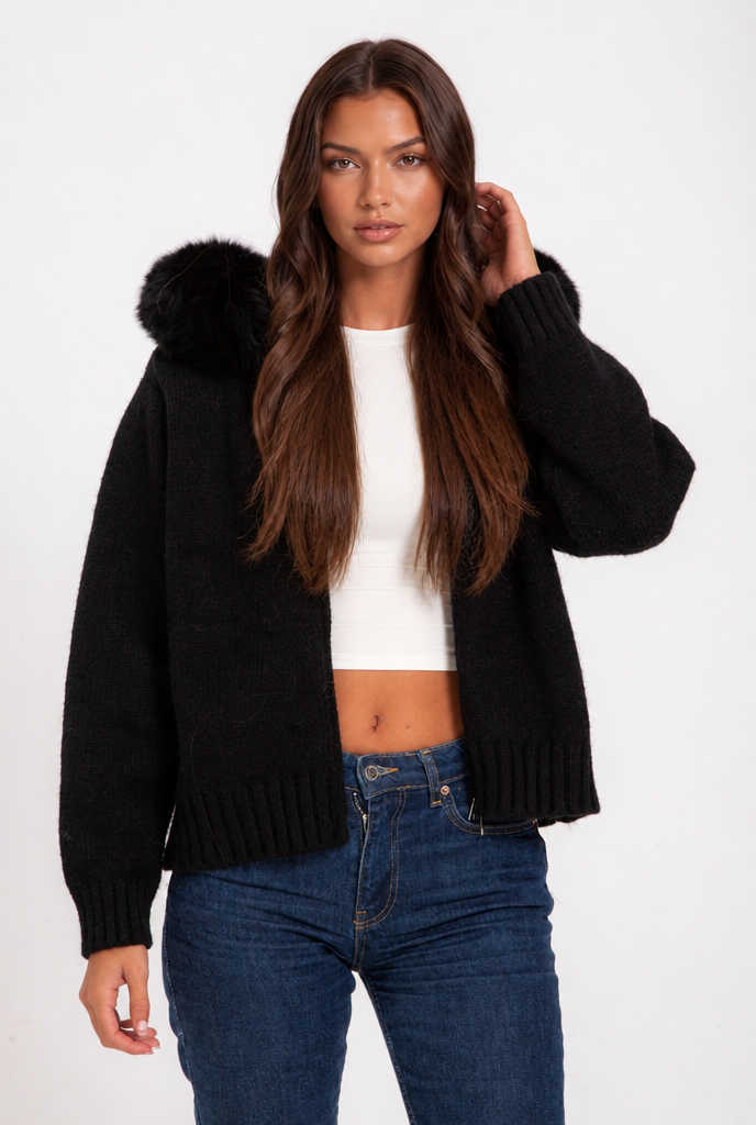 Ellen Fur Hooded Coat Audrey Calvero