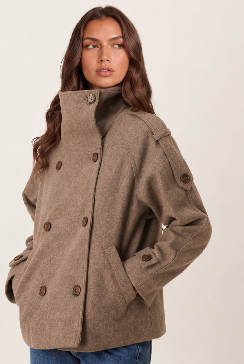 Gini Pea Coat Audrey Calvero