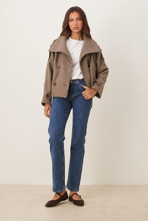 Gini Pea Coat Audrey Calvero