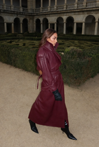 Florence Leather Trench Coat Audrey Calvero