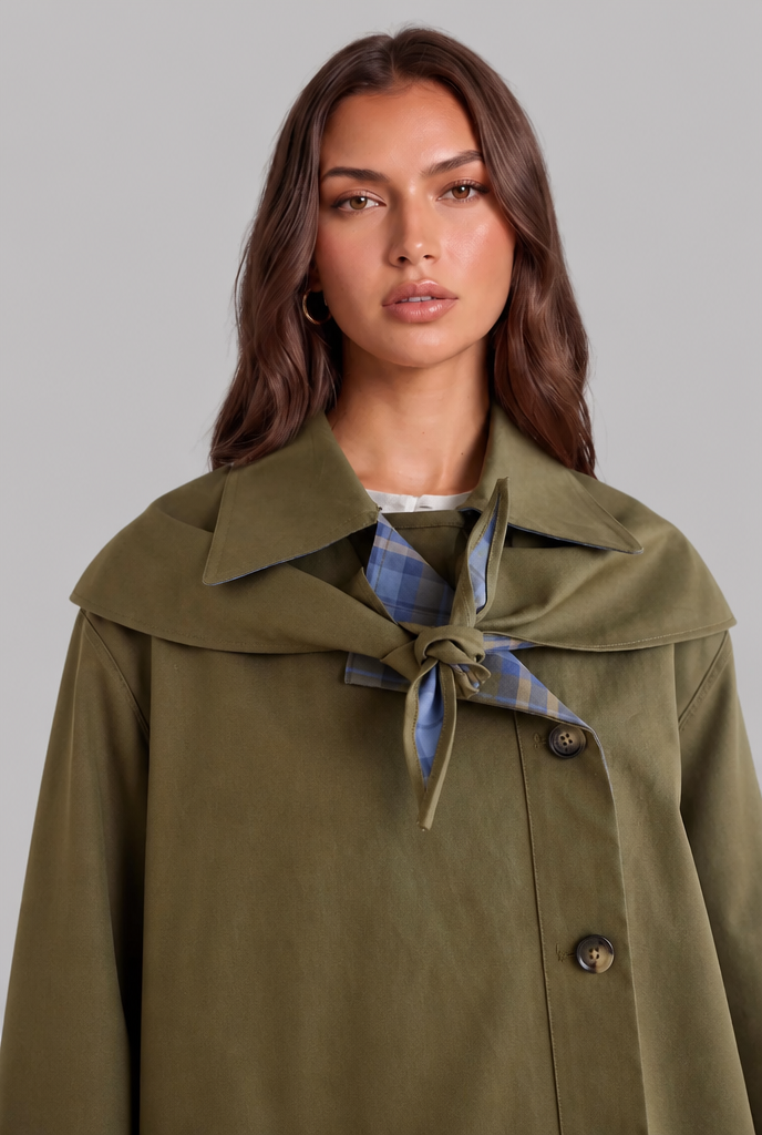 Abelle Reversable Trench Coat Audrey Calvero