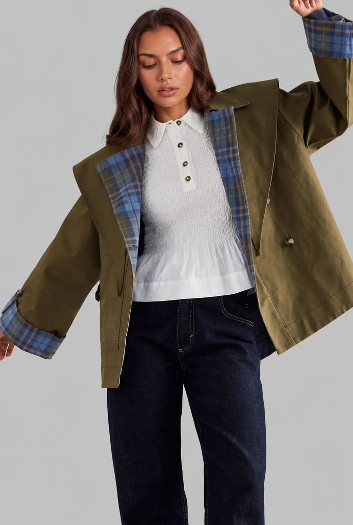 Abelle Reversable Trench Coat Audrey Calvero