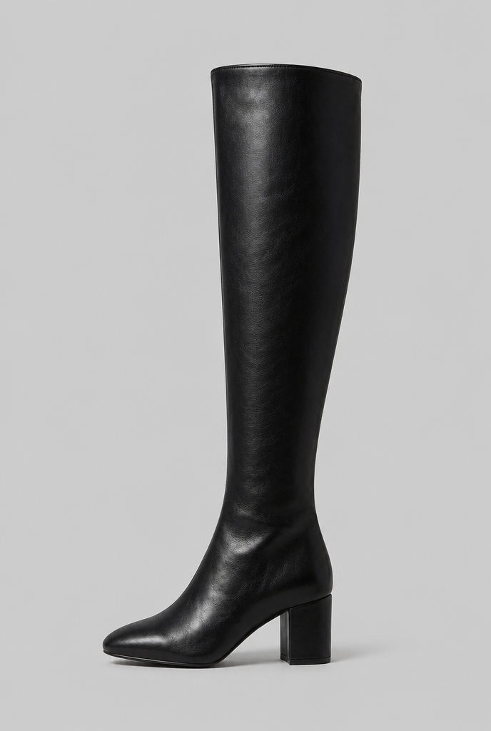 Willow Glossy Leather Boots Audrey Calvero