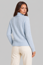 Cable Knit Turtleneck Sweater Audrey Calvero