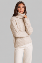 Cable Knit Turtleneck Sweater Audrey Calvero