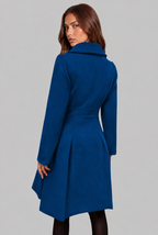 Fit and Flare Wool Coat with Gold Buttons Audrey Calvero