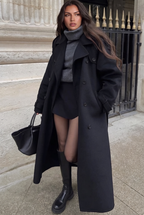 Oversized Trench Coat with Belted Waist Audrey Calvero