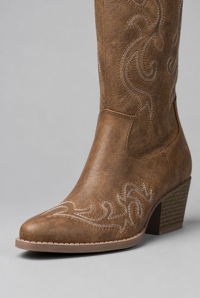 Wide Calf Western Cowboy Boots Audrey Calvero