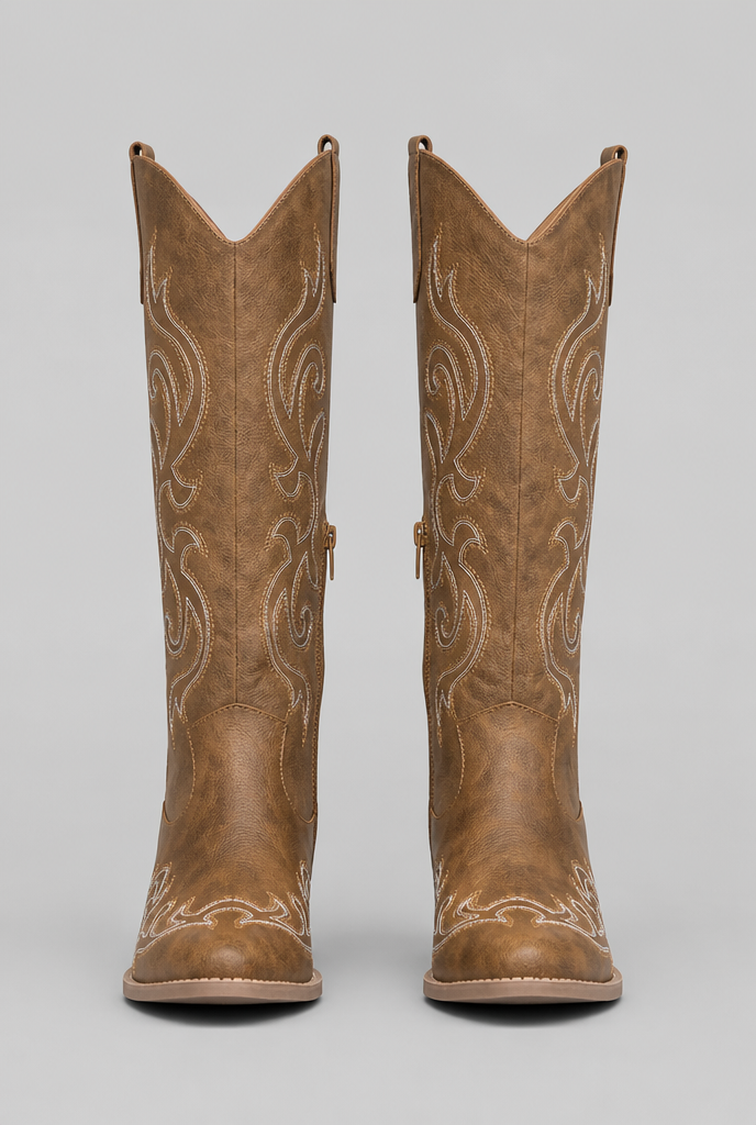 Wide Calf Western Cowboy Boots Audrey Calvero