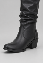 Slouchy Knee-High Western Boots Audrey Calvero
