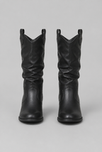 Slouchy Knee-High Western Boots Audrey Calvero