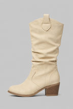 Slouchy Knee-High Western Boots Audrey Calvero